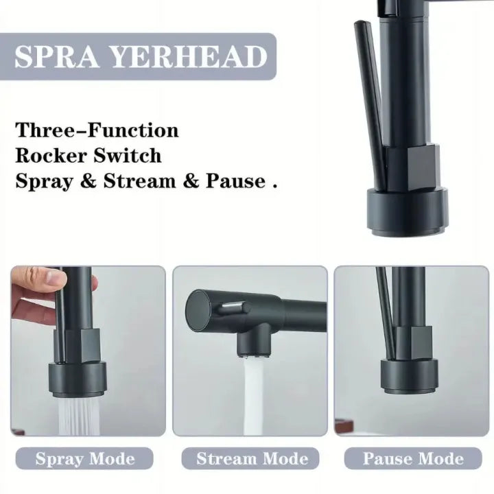 360° Movable Pull-Out Kitchen Faucet