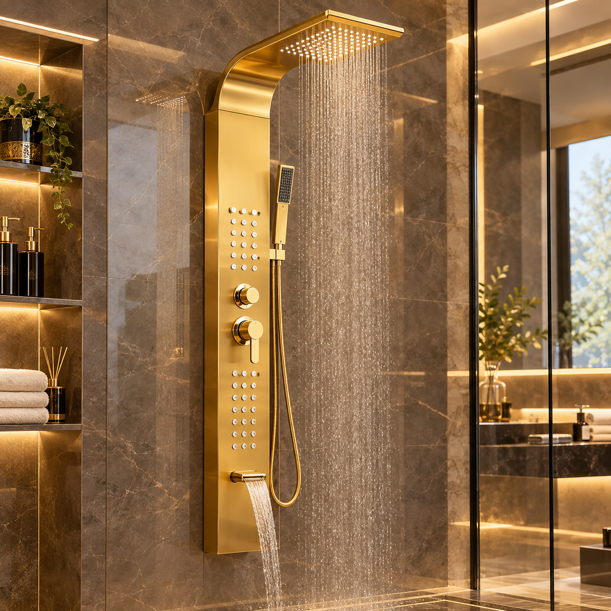 Luxury Stainless Steel Shower Panel FARHANTRADERS