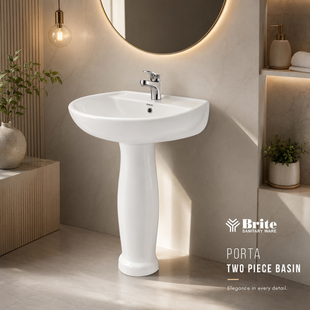 Porta Two Piece Basin by Brite Sanitary Ware SANITARYHOMESUPPLIER