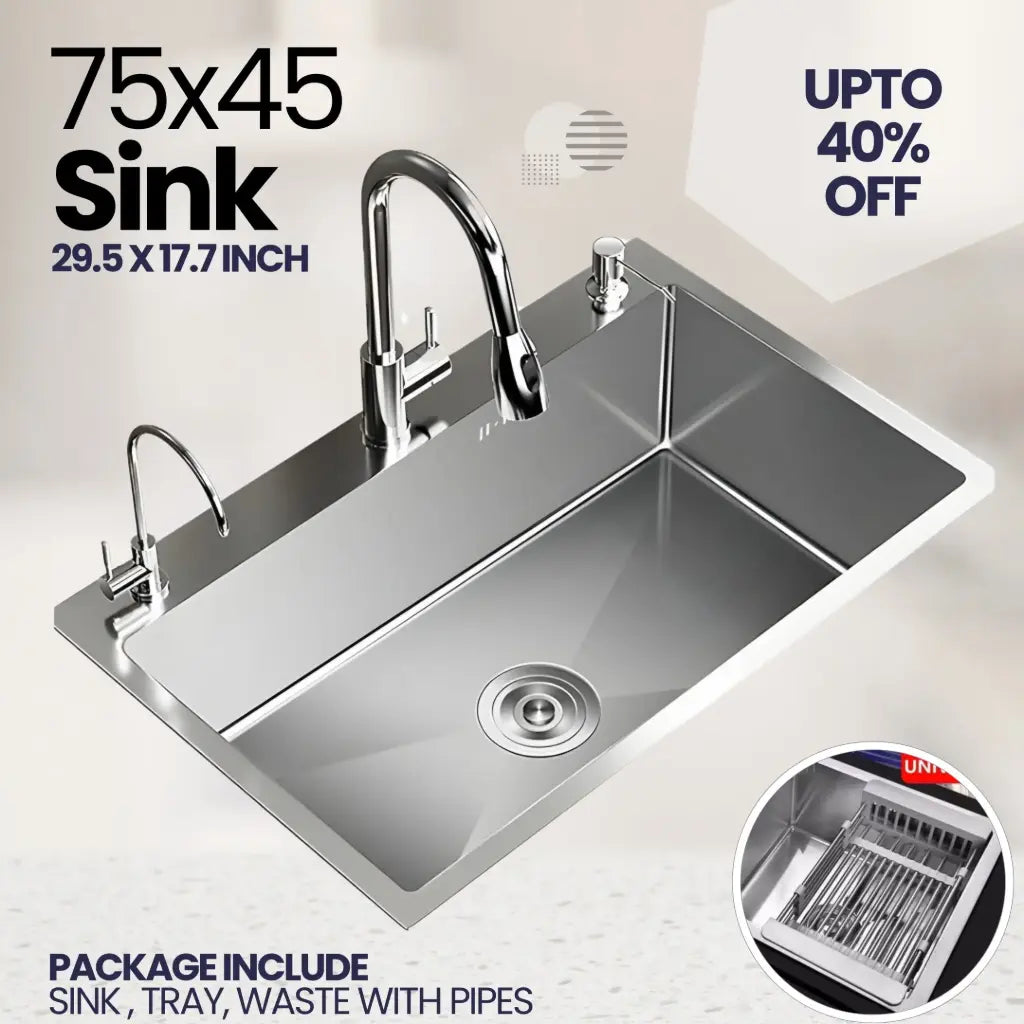 304 Stainless Steel Single Bowl Sink