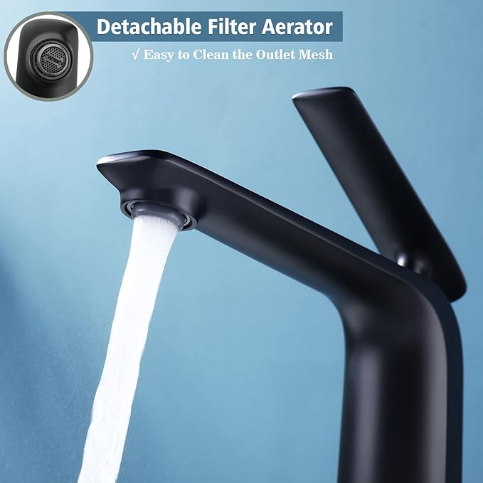 Matte Black & Chrome Basin Mixer