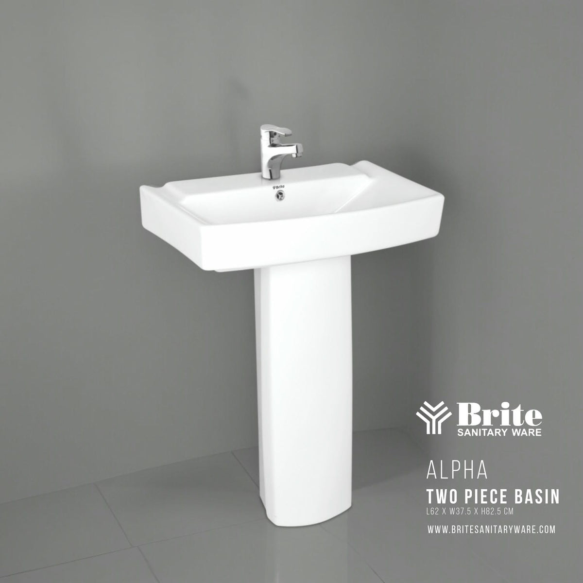 Alpha Two Piece Basin by Brite Sanitary Ware SANITARYHOMESUPPLIER