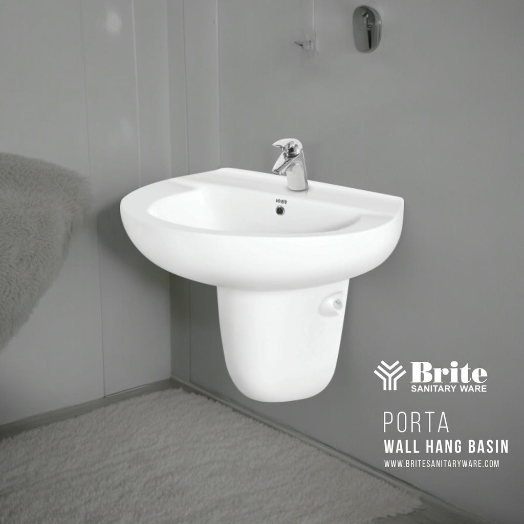 Porta One Piece Wall Hang Basin by Brite Sanitary Ware SANITARYHOMESUPPLIER