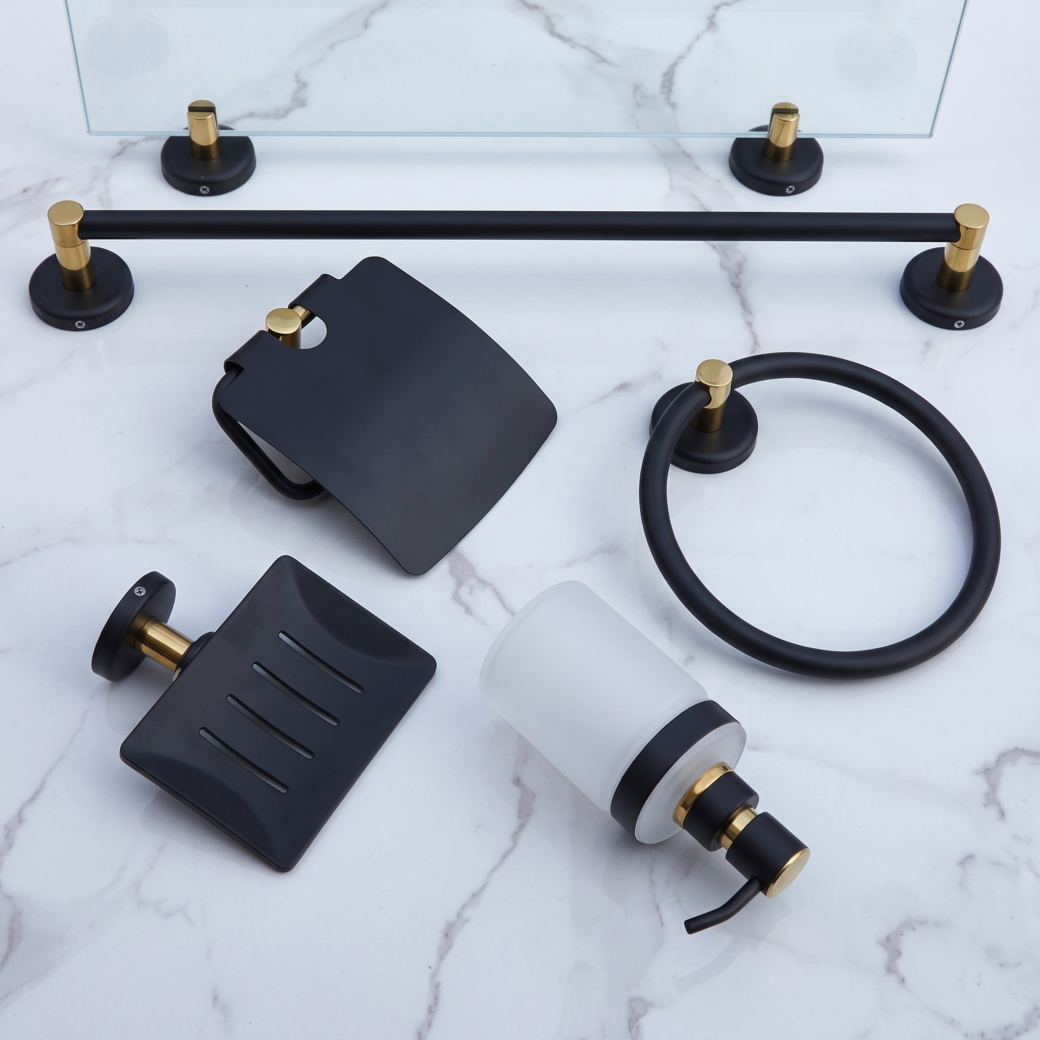 Matte Black 7-Piece Bathroom Set