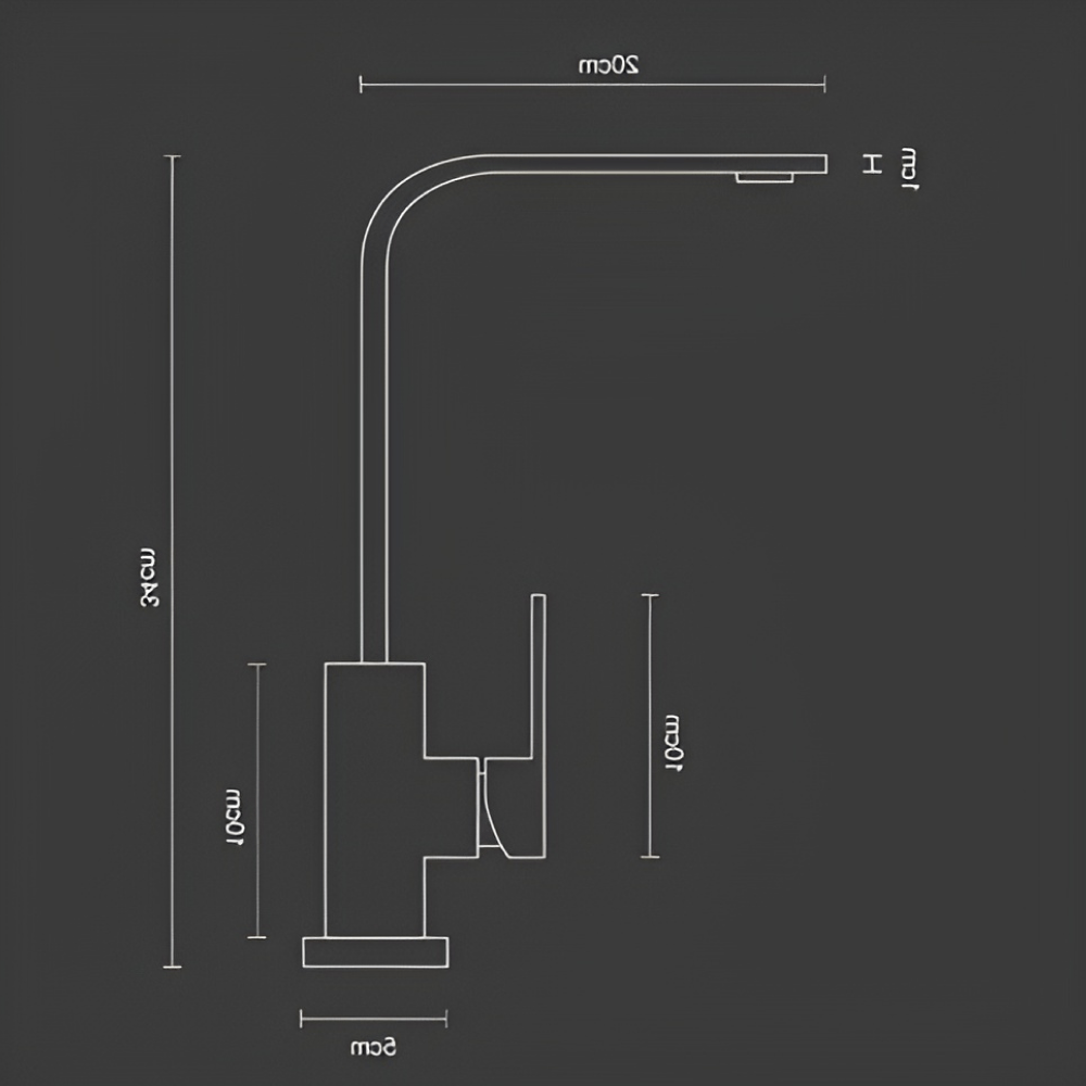Premium L-Shaped Kitchen Mixer