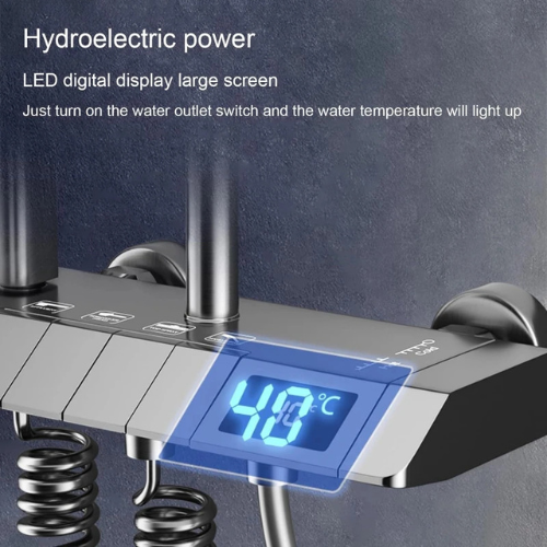 Black Piano LED Shower Set