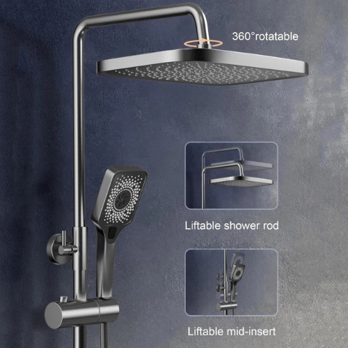 Black Piano LED Shower Set