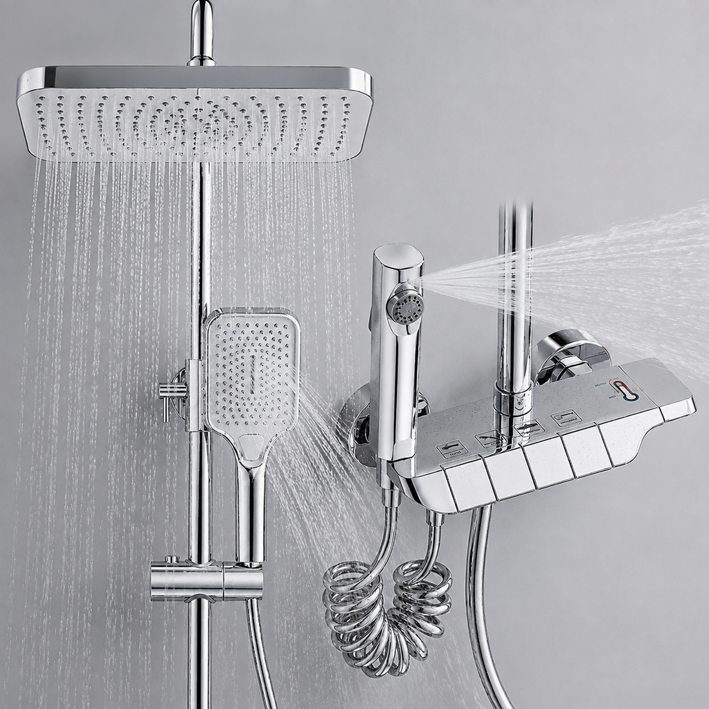 Complete Piano Bathroom Fittings Set FARHANTRADERS
