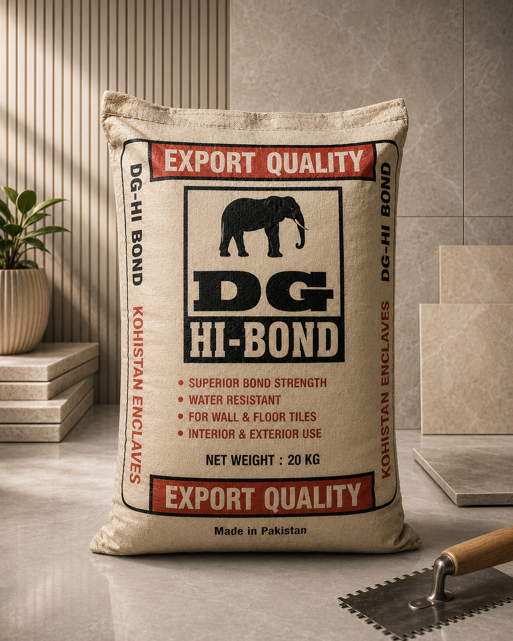 DG Hi Bond is a high-quality bonding material  Performance Tile & Marble Adhesive SANITARYHOMESUPPLIER