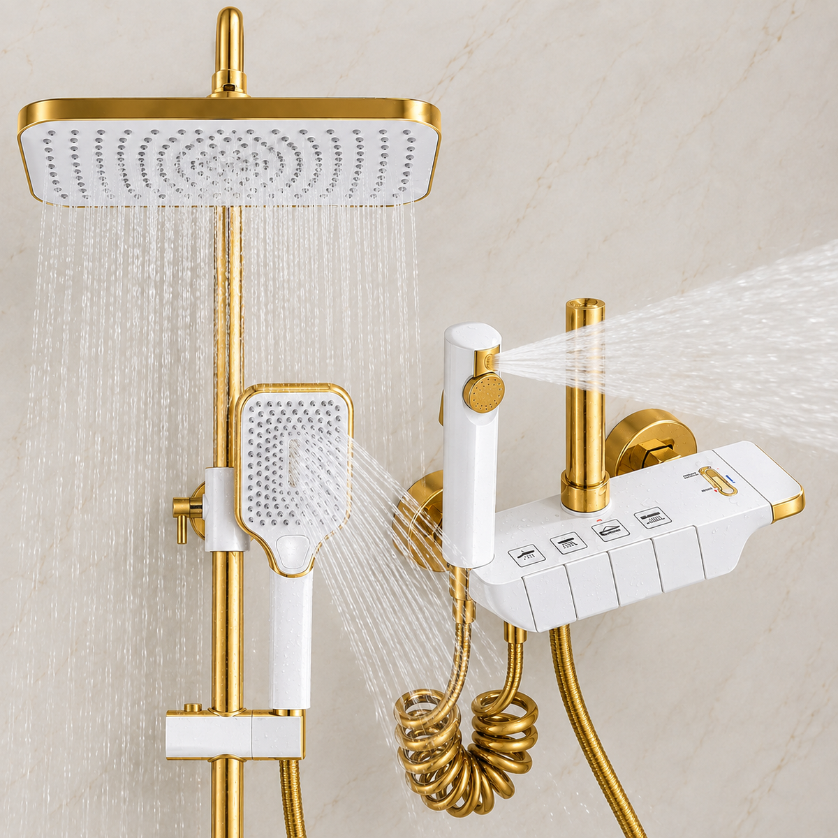 Complete Piano Bathroom Fittings Set FARHANTRADERS