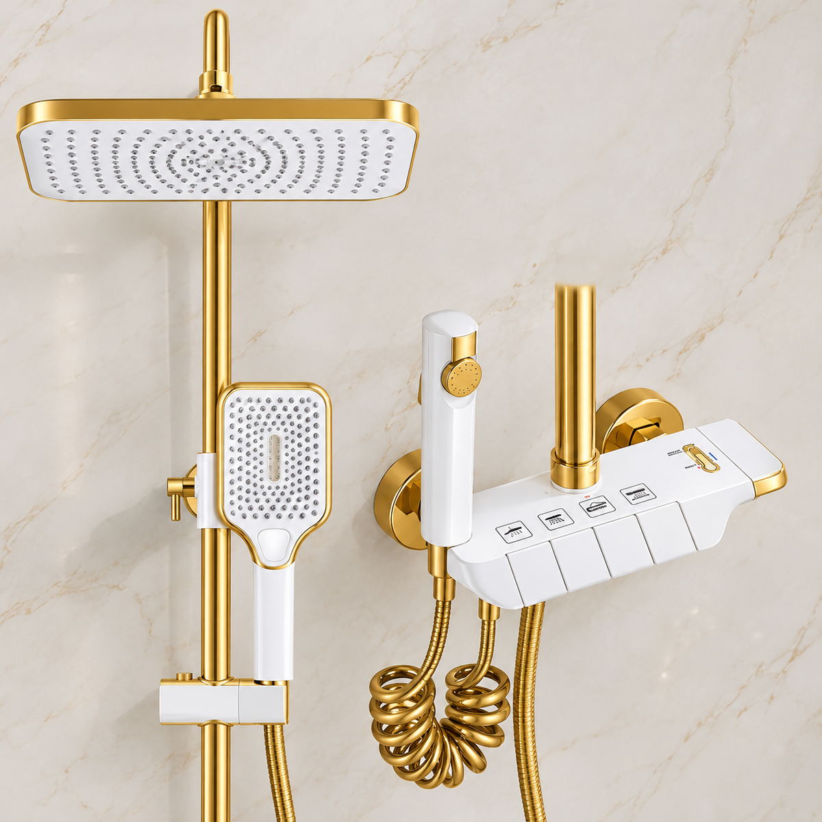 Complete Piano Bathroom Fittings Set FARHANTRADERS