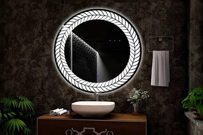 Modern CNC Laser LED Vanity Mirror with Touch Sensor