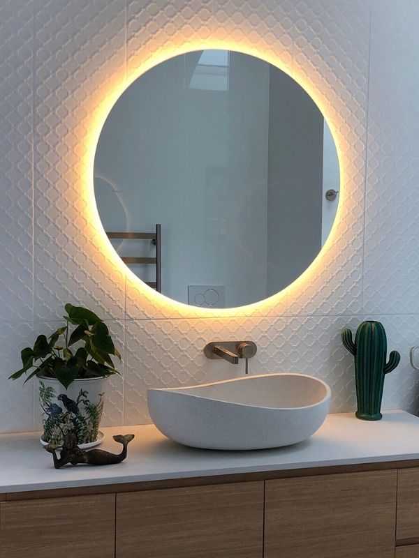 Modern CNC Laser LED Vanity Mirror with Touch Sensor