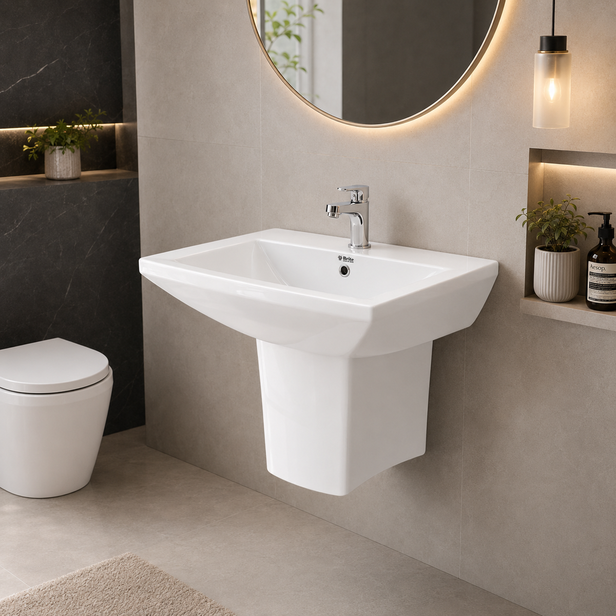 Beauty One Piece Wall Hang Basin by Master Sanitary Ware SANITARYHOMESUPPLIER