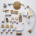 Golden White Luxury Shower Set